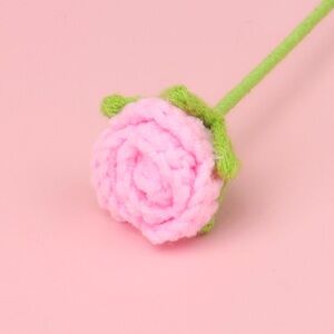 🌸 Handcrafted Pink Crochet Rose by